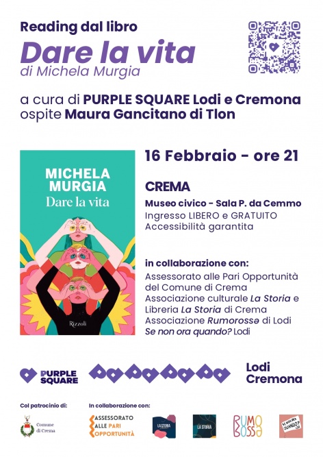 Reading dal libro: DARE LA VITA @ Museo Civico - Crema, venerdì 16 febbraio  • ViViCrema