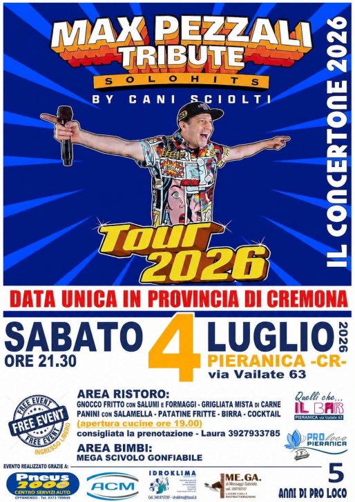 IL CONCERTONE 2026: MAX PEZZALI & 883