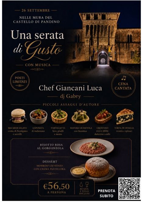 Cena cantata in castello a Pandino