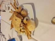 Foto scattata da Mariuccia :Pane, focacce e grissini di produzione propria... Fragranti e molto apprezzati