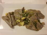 Foto scattata da Mariuccia :Maltagliati al farro con patate ed erbette